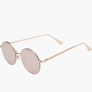 Rose Gold Round Sunglasses
